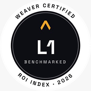 Weaver Certified — ROI Index benchmarked badge